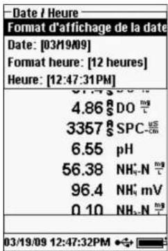 YSI Professional Plus - Date/heure - 1