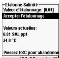 YSI Professional Plus - Étalonnage de la salinité - 2