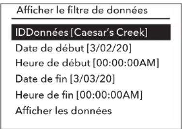 YSI ProQuatro - Menu fichiers - 3