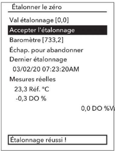 YSI ProQuatro - Étalonnage du % d'od dans de l'air saturé d'eau - 3