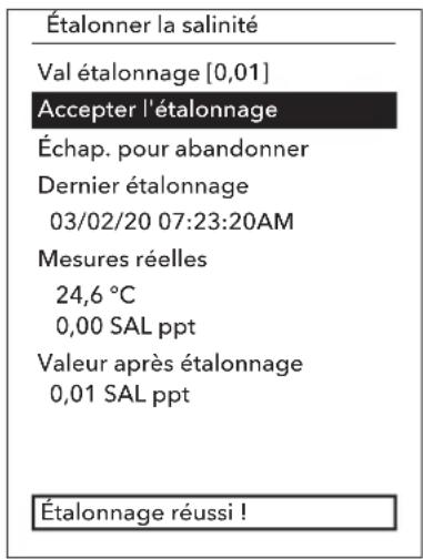 YSI ProQuatro - Étalonnage en conductance spécifique (sp.) ou conductivité - 1