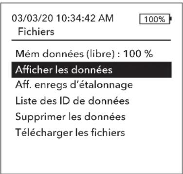 YSI ProQuatro - Menu fichiers - 2