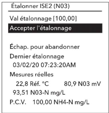YSI ProQuatro - Procédure d'étalonnage d'une EIS à 1 point et 2 points - 2