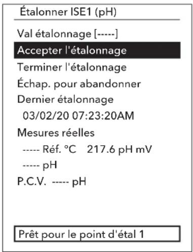 YSI ProQuatro - Menu et procédures d'étalonnage - 2