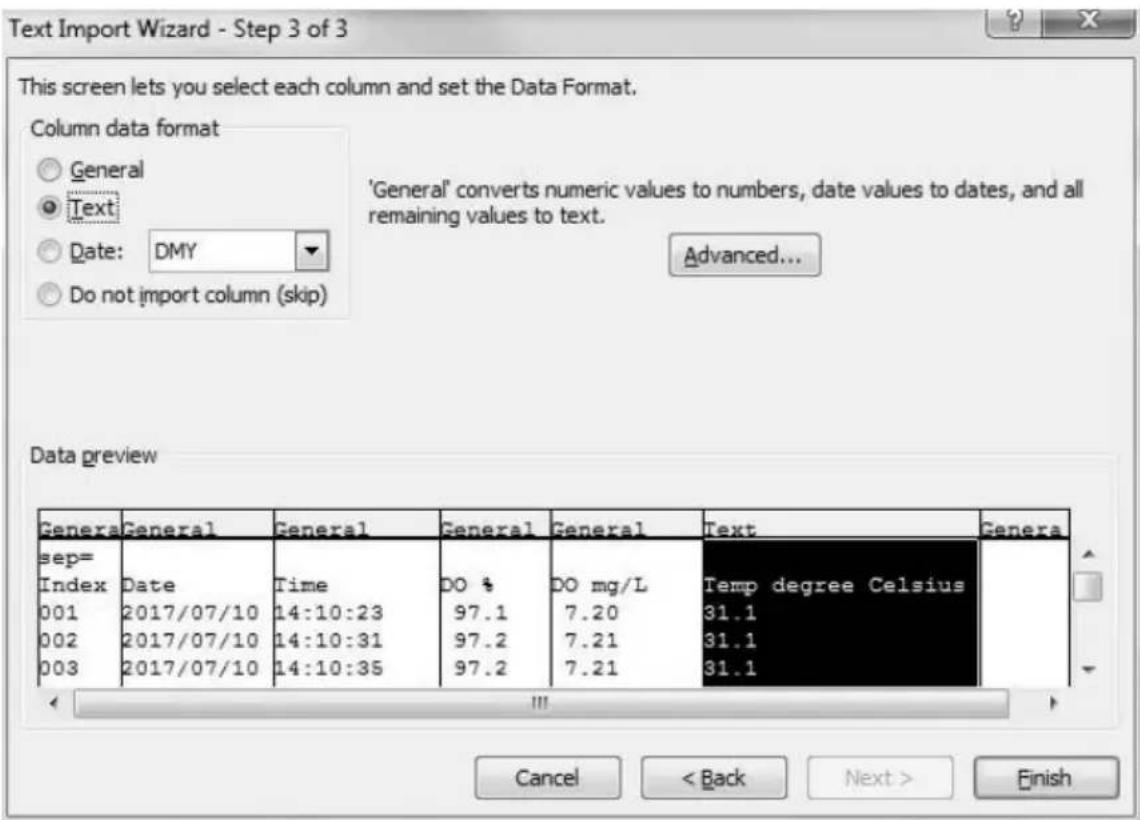 YSI EcoSense pH100M - Ouverture du fichier de données avec excel® - 4