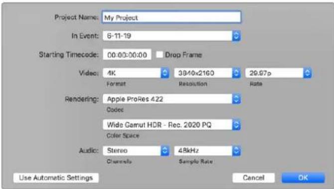 Blackmagic Design DeckLink Mini Recorder HD - To create a new project: - 1