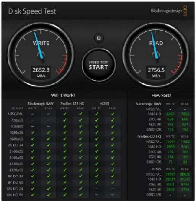 Blackmagic Design DeckLink Mini Recorder HD - Blackmagic Disk Speed Test - 1