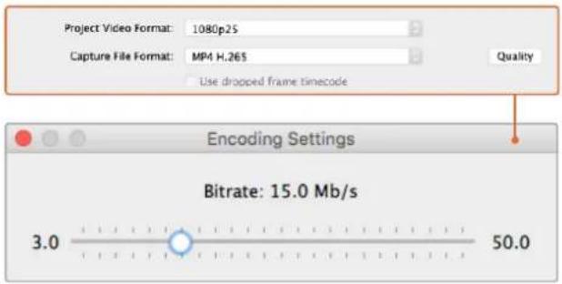 Blackmagic Design DeckLink Mini Recorder HD - Setting the Bitrate - 1