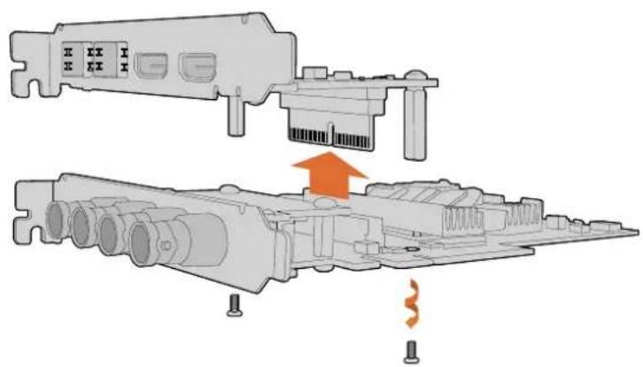 Blackmagic Design DeckLink Mini Recorder HD - To reattach the mezzanine card: - 1