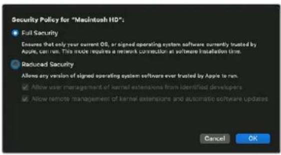 Blackmagic Design DeckLink Mini Recorder HD - Resetting System Security Policy on an M1 Mac - 1