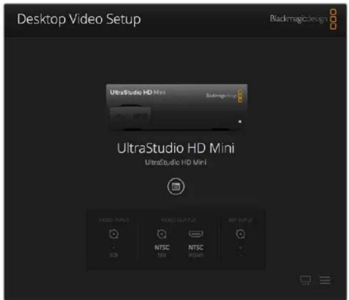 Blackmagic Design DeckLink Mini Monitor HD - Blackmagic Desktop Video Setup yaziliminibaslatmak icin: - 1