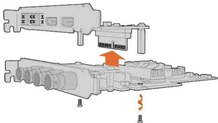 Blackmagic Design DeckLink Mini Monitor HD - To reattach the mezzanine card: - 1