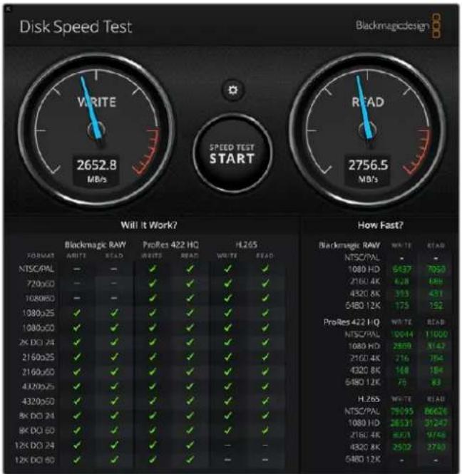 Blackmagic Design DeckLink Mini Monitor HD - Blackmagic Disk Speed Test - 1