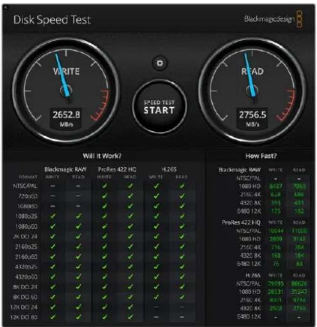 Blackmagic Design DeckLink Mini Monitor HD - Blackmagic Disk Speed Test - 1