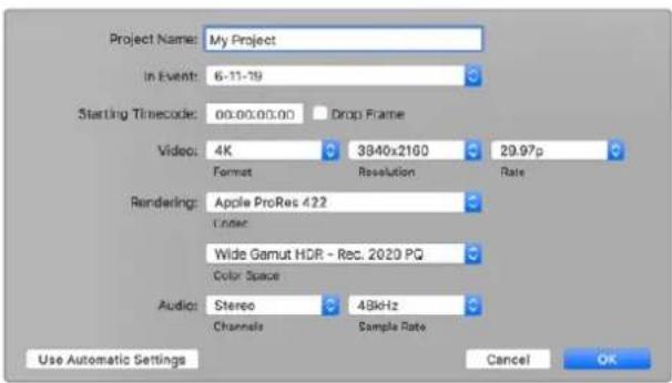 Blackmagic Design DeckLink Mini Monitor HD - Yeni bir proje olusturmak icin: - 1