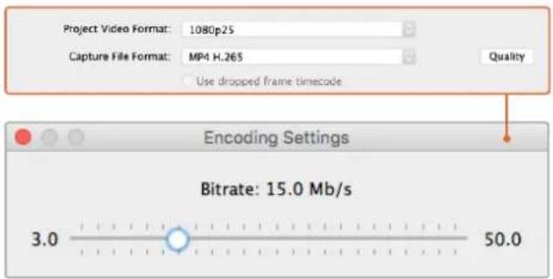 Blackmagic Design DeckLink Mini Monitor HD - Configurando a Taxa de Bits - 1