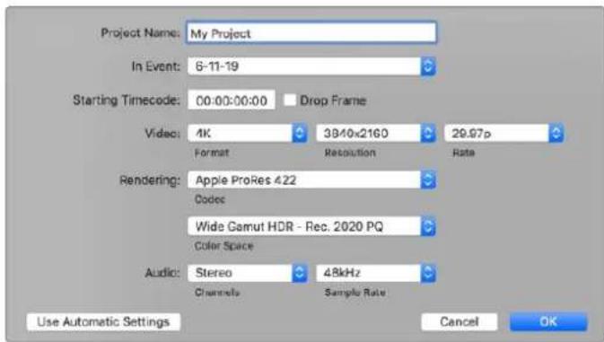 Blackmagic Design DeckLink Mini Monitor HD - To create a new project: - 1