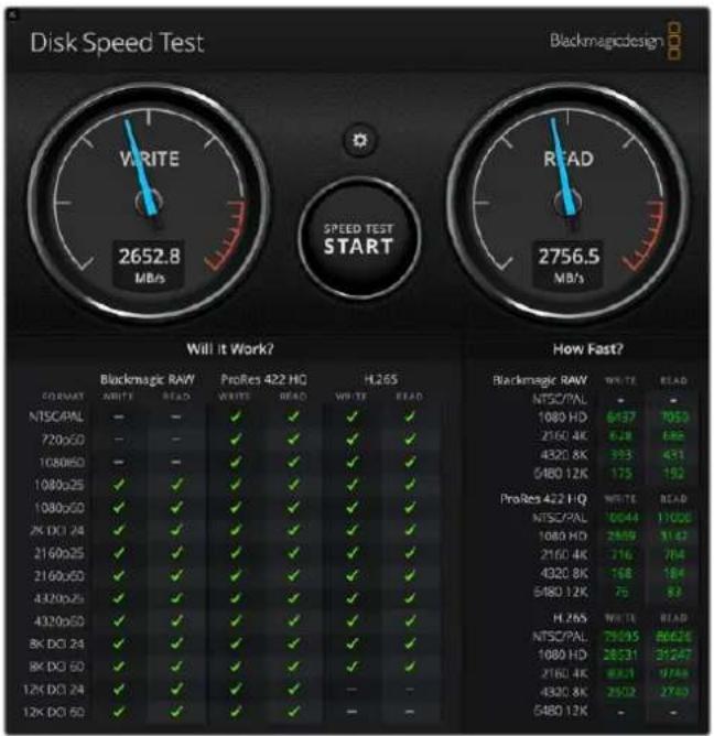 Blackmagic Design DeckLink Mini Monitor HD - Blackmagic Disk Speed Test - 1