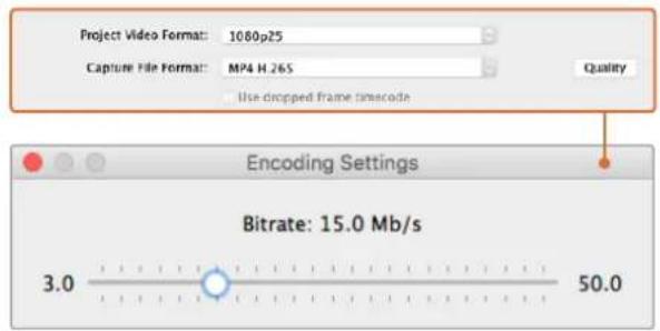 Blackmagic Design DeckLink Mini Monitor HD - Ajuste de la velocidad de transferencia - 1