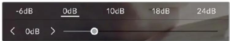 -6dB 0dB 10dB 18dB 24dB < 0dB >