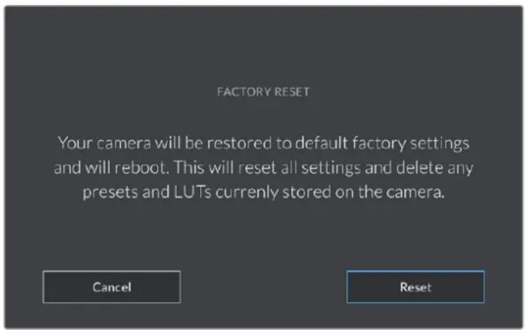 Blackmagic Design Studio Camera 4K Plus - Réinitialisation d'usine - 1