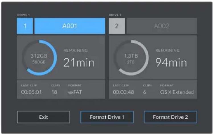 Blackmagic Design Studio Camera 4K Plus - Оставшееся время записи - 2