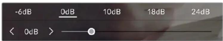 -6dB 0dB 10dB 18dB 24dB < 0dB >