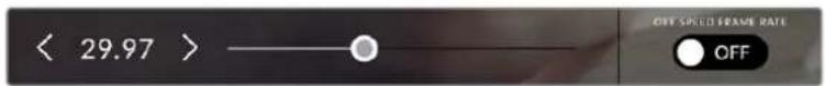 < 29.97 > OFF SPEED FRAME RATE OFF