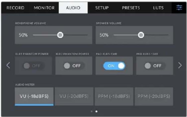 Blackmagic Design Studio Camera 4K Plus - AUDIO-Einstellungen Seite 2 - 1
