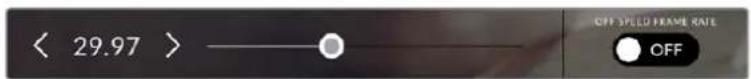 < 29.97 > OFF SPEED FRAME RATE OFF