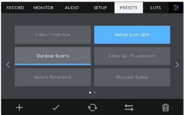 Blackmagic Design Studio Camera 4K Plus - Presets speichern und laden - 2