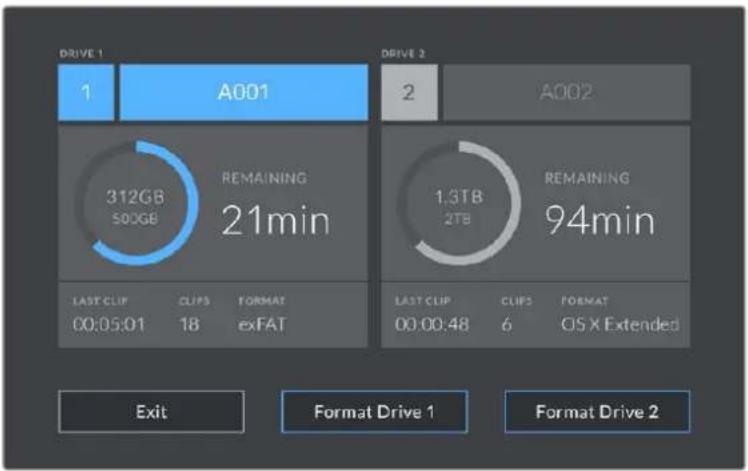 Blackmagic Design Studio Camera 4K Plus - Tiempo de grabación restante - 2