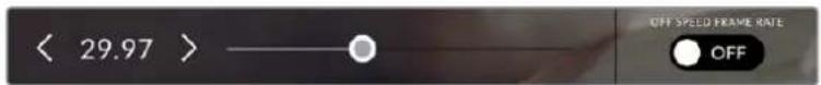 < 29.97 > OFF SPEED FRAME RATE OFF