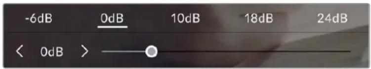 -6dB 0dB 10dB 18dB 24dB < 0dB >