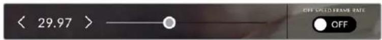 < 29.97 > OFF SPEED FRAME RATE OFF