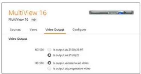 Blackmagic Design MultiView 16 - Format vidéo et sortie HD - 1