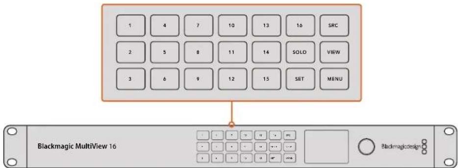 Blackmagic Design MultiView 16 - Pulsanti di controllo - 1