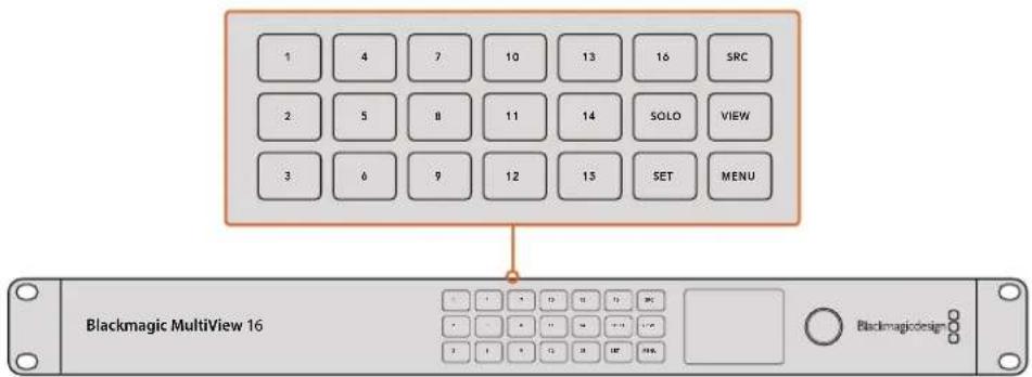 Blackmagic Design MultiView 16 - 제어 패널 버튼 - 1