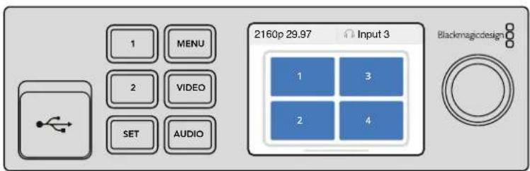 Blackmagic Design MultiView 16 - 设置Blackmagic MultiView 4的分割画面布局 - 1
