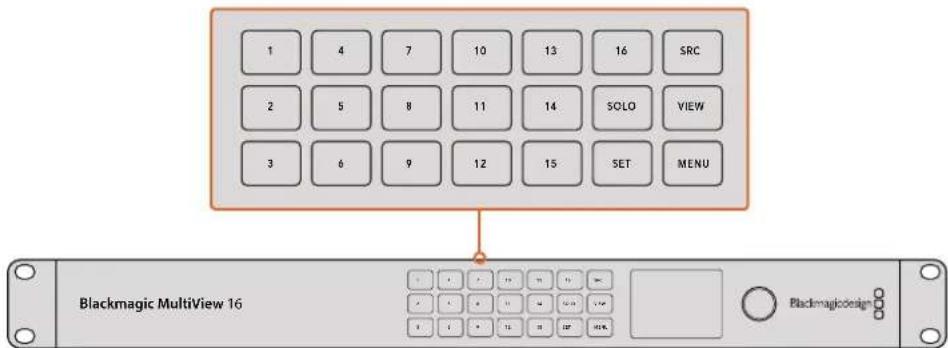 Blackmagic Design MultiView 16 - Boutons du panneau de contrôle - 1