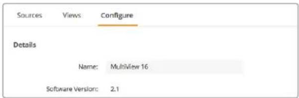 Blackmagic Design MultiView 16 - Nombre del dispositivo - 1