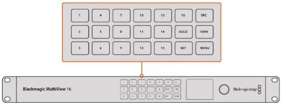 Blackmagic Design MultiView 16 - Bedientasten - 1