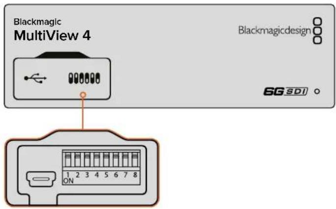 Blackmagic Design MultiView 16 - Configuración mediante interruptores - 1