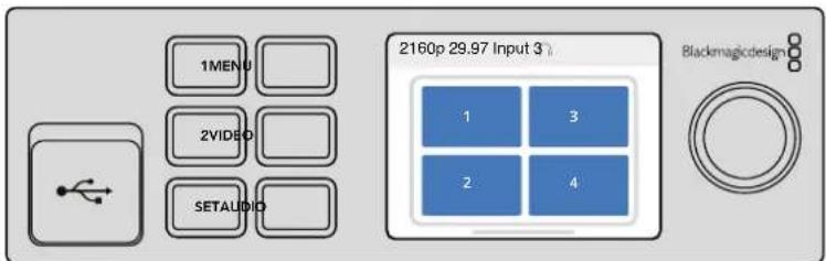 Blackmagic Design MultiView 16 - Impostare la visualizzazione multiview di Blackmagic MultiView 4 - 1