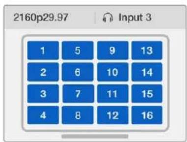 Blackmagic Design MultiView 16 - Выбор конфигурации на Blackmagic MultiView 16 - 6