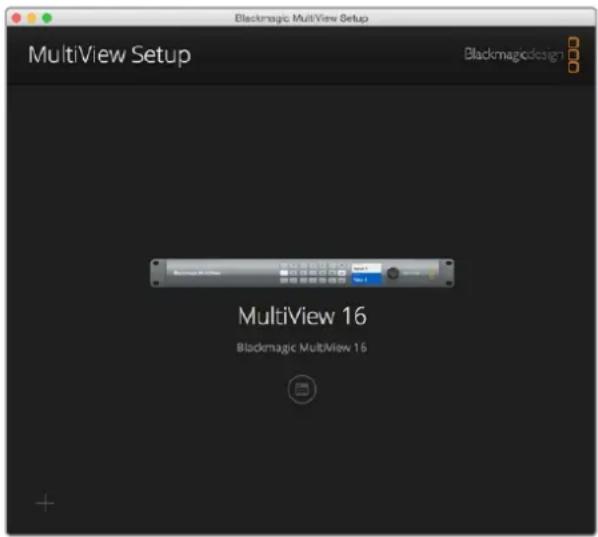 Blackmagic Design MultiView 16 - Page d'accueil du blackmagic multiview setup - 1