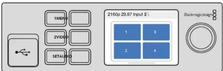 Blackmagic Design MultiView 16 - Configurer l'affichage du blackmagic multiview 4 - 1