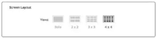 Blackmagic Design MultiView 16 - Изменение конфигурации окон - 1