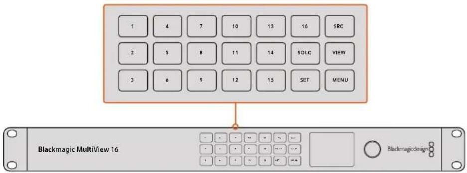 Blackmagic Design MultiView 16 - Кнопки панели управления - 1
