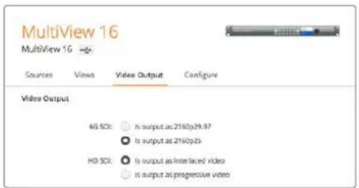 Blackmagic Design MultiView 16 - ビデオフォーマットと HD出力 - 1